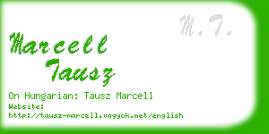 marcell tausz business card